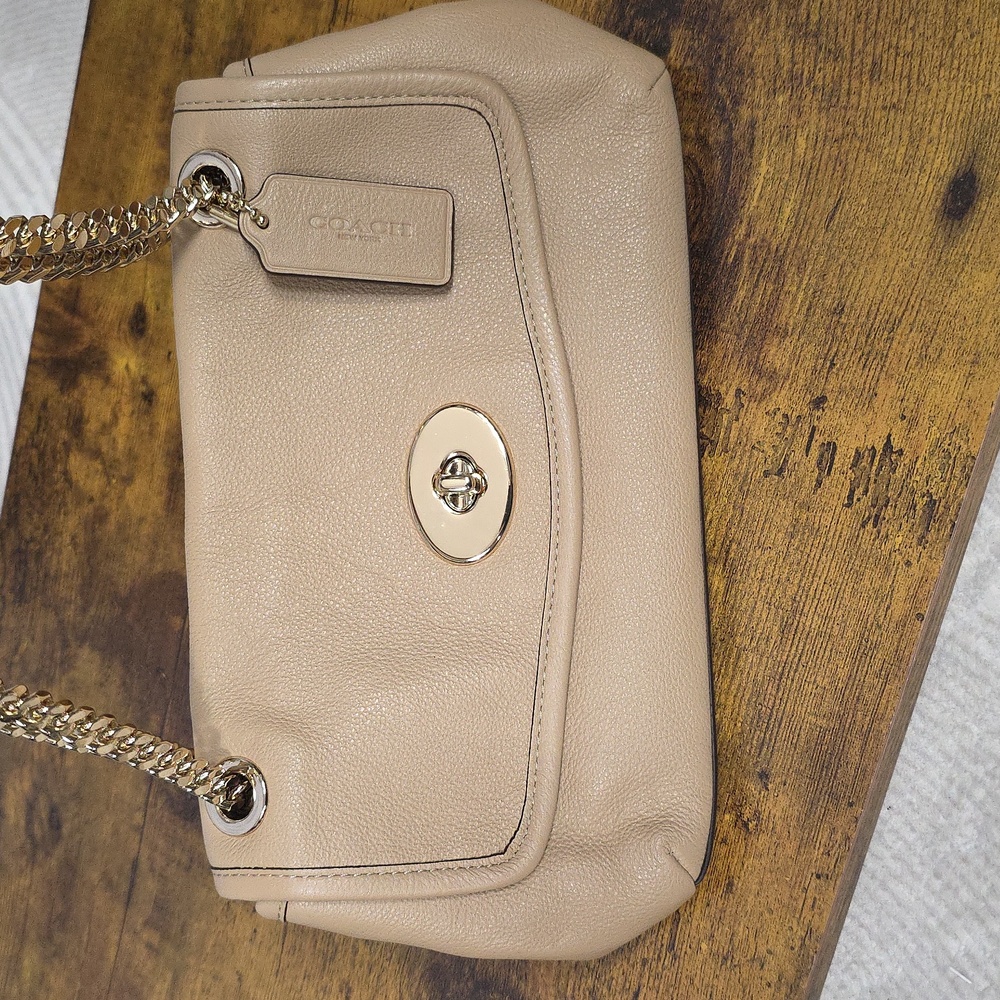Coach Chain Pebble Leather Crossbody - Picture 12 of 14